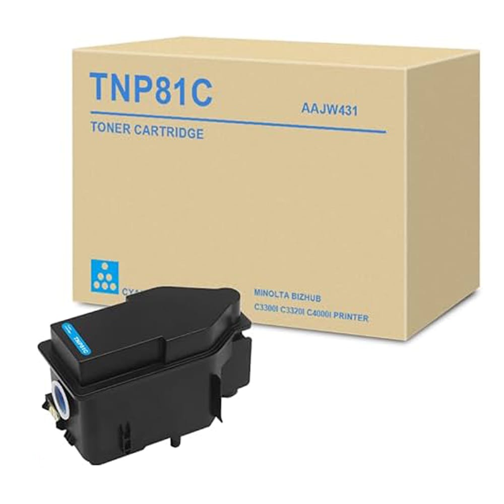 Konica Minolta TNP-81C, AAJW431, cyan, original toner